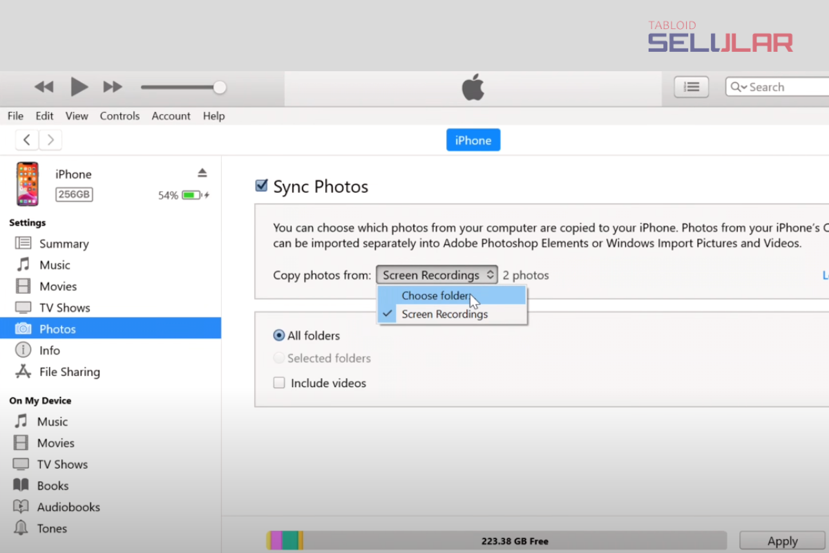Cara Memindahkan Foto menggunakan iTunes dengan kabel USB