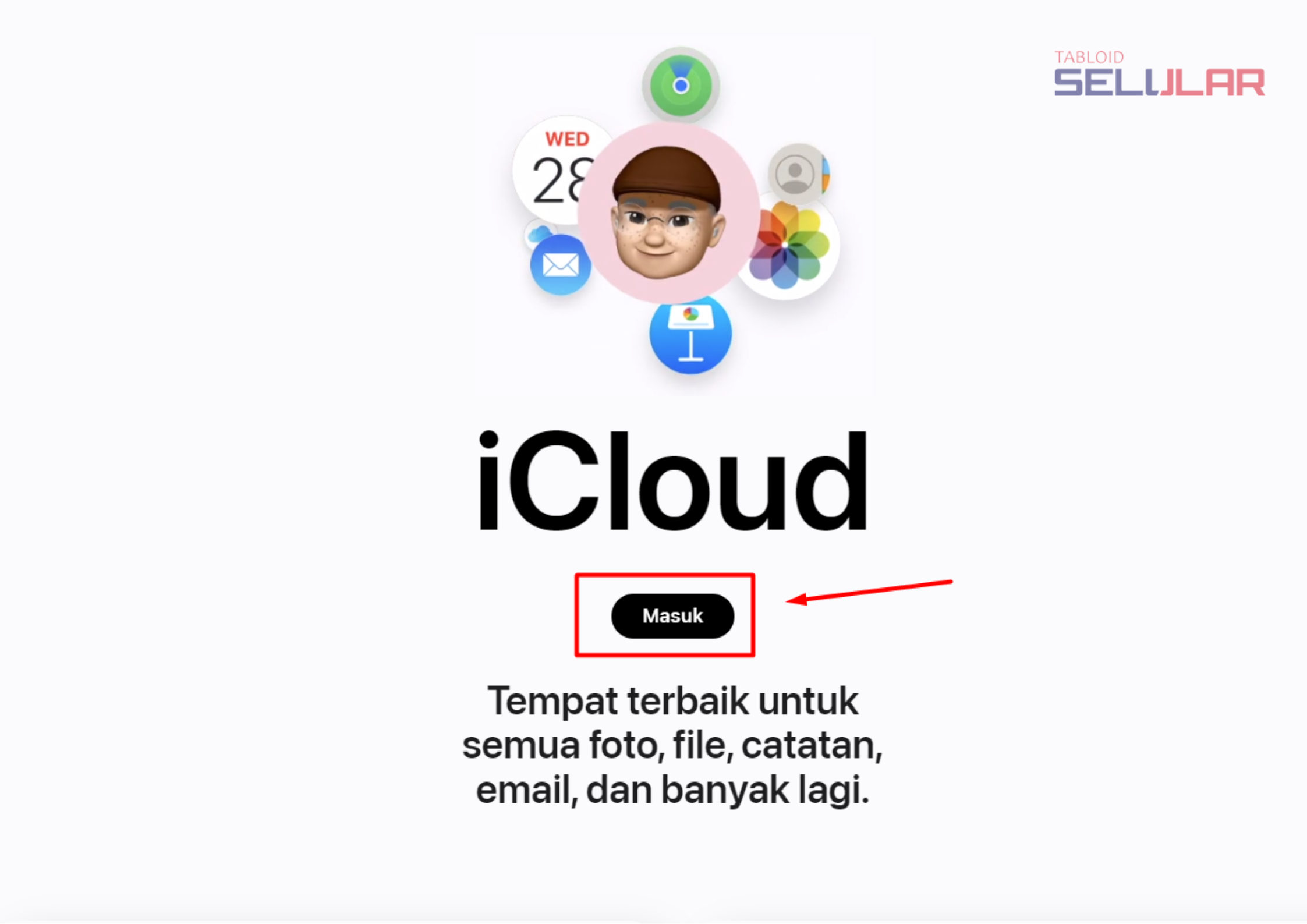 Cara mengubah penyimpanan iCloud ke iPhone melalui website iCloud