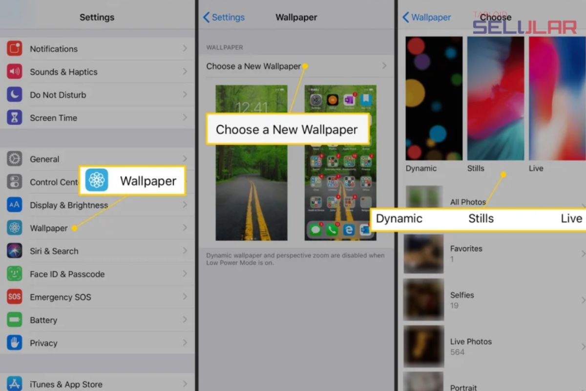 Cara ganti wallpaper iPhone melalui menu pengaturan